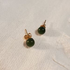 Jade 14K GF Studs